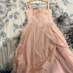 HOUSE OF CB 'Carmen' Baby Pink Bustier Sundress/Size L-US 8-10